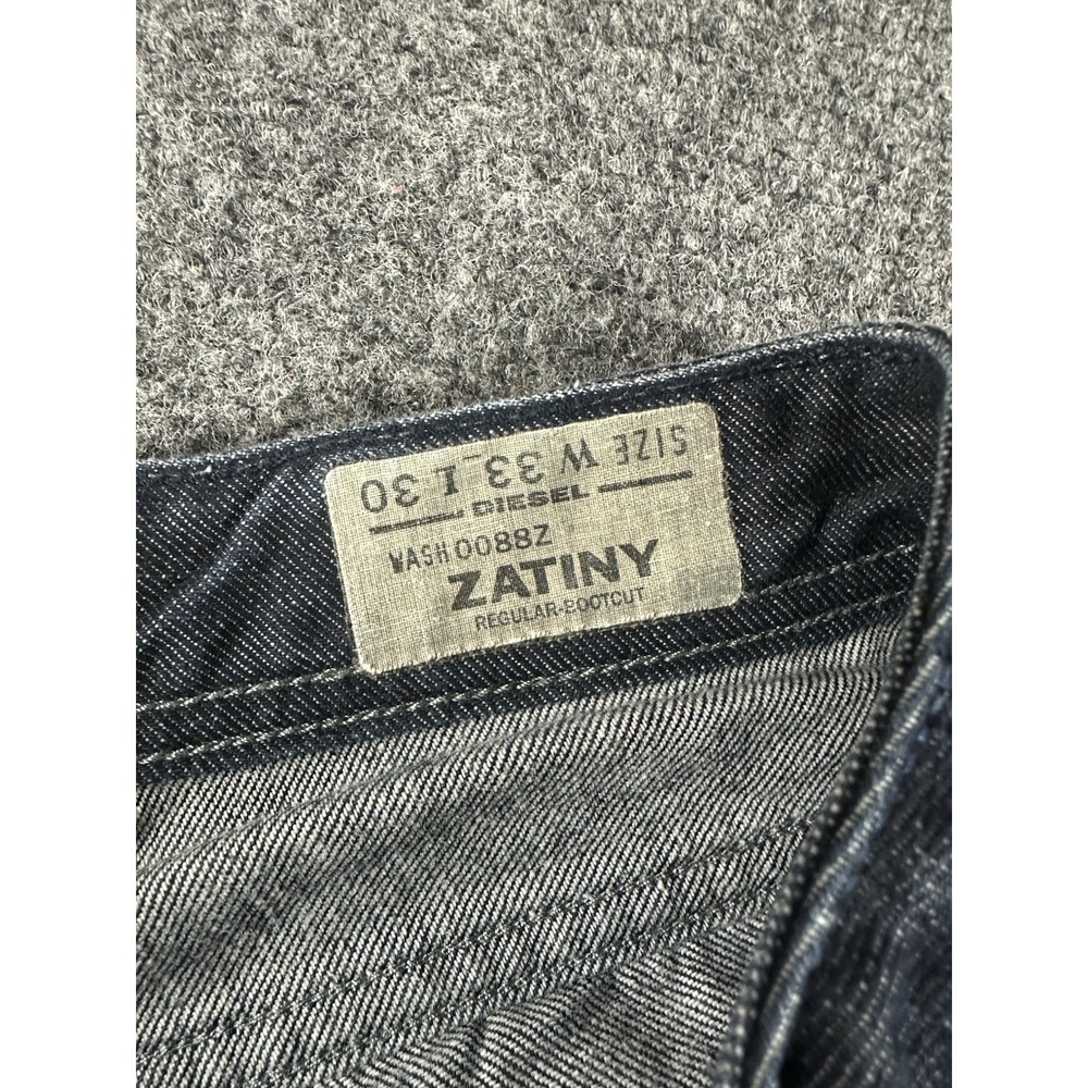 Diesel Zatiny Regular Bootcut Jeans Dark Blue Wash Mens 33X30 (29) Wash 0088Z - Picture 7 of 12